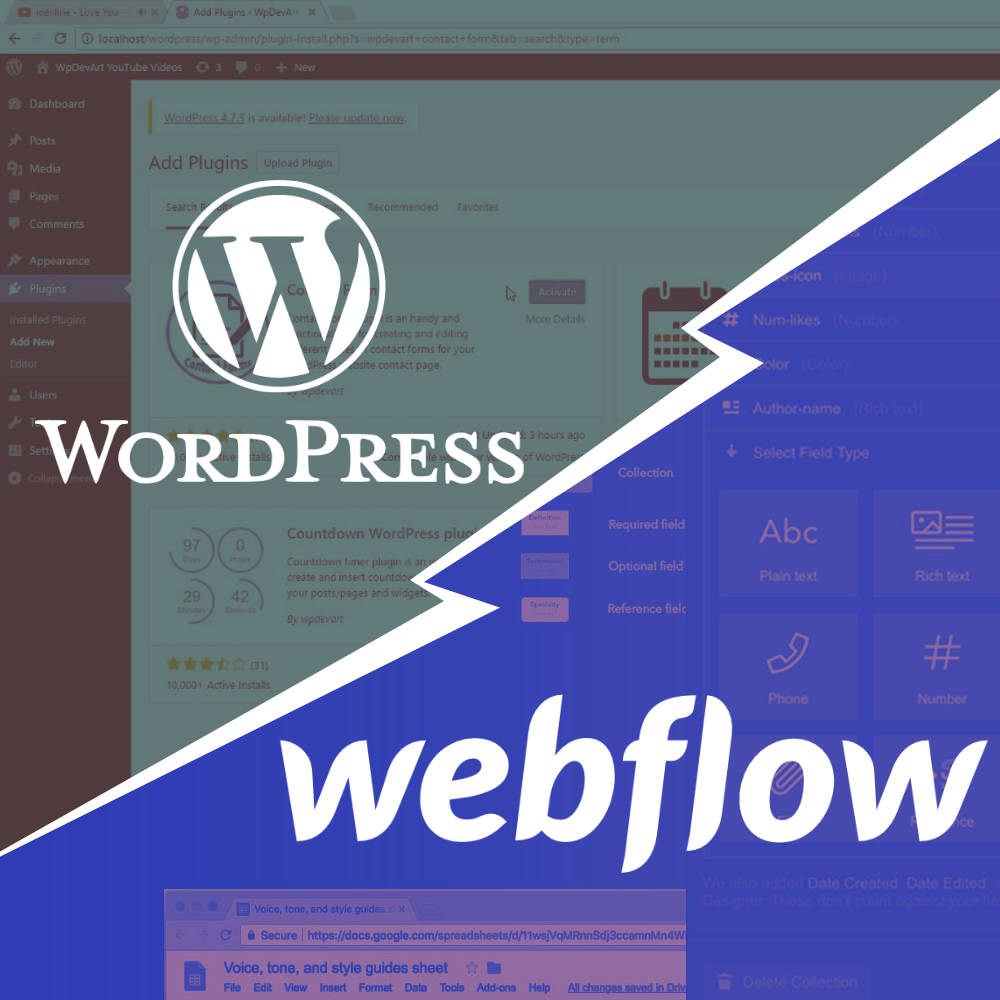 Wordpress oder Webflow?