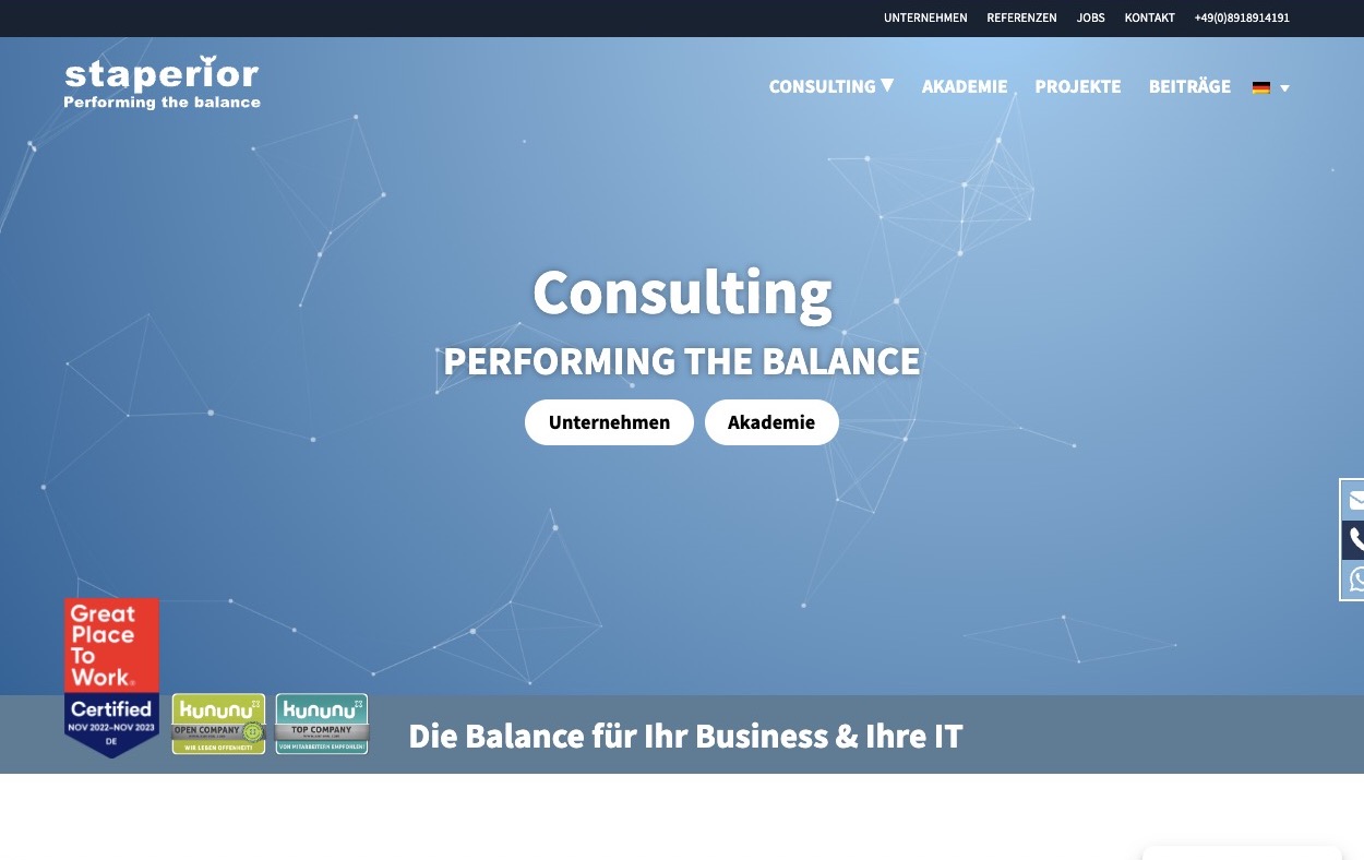 Bad Website Example 3 - Staperior Consulting GmbH